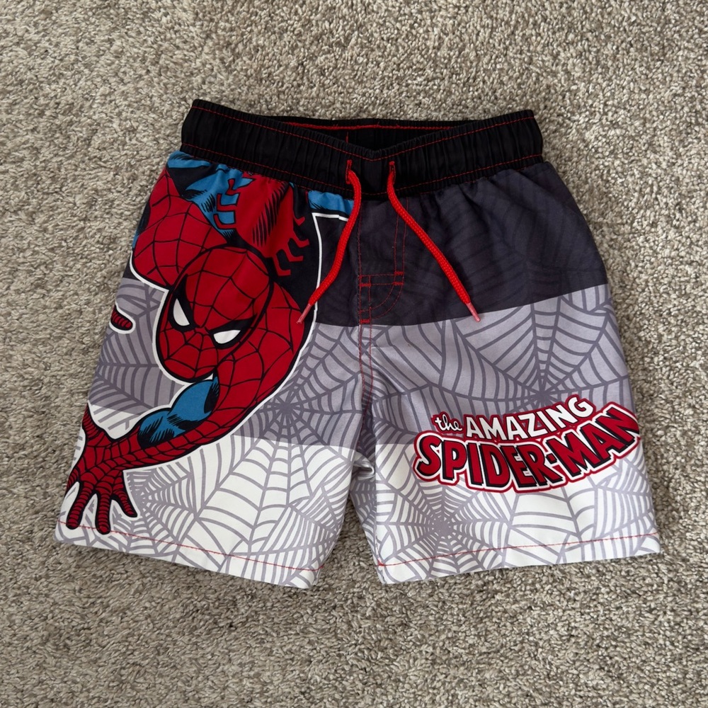 Marvel Spiderman Swim trunks The Amazing Spiderman board shorts boys size 3T
